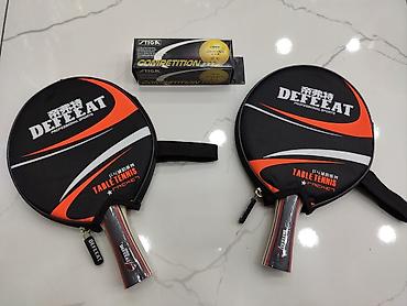 Raketkalar: Masaüstü tenis roketkasi "Defeeat". 2 ədəd roketka və 3 ədəd tenis — 6