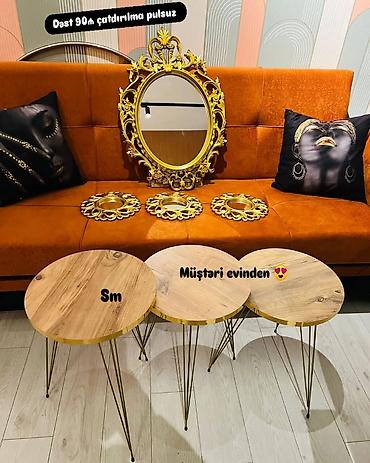 komod güzgü: Güzgü Divar üçün, Oval, Dekorativ, Naxışlı — 1