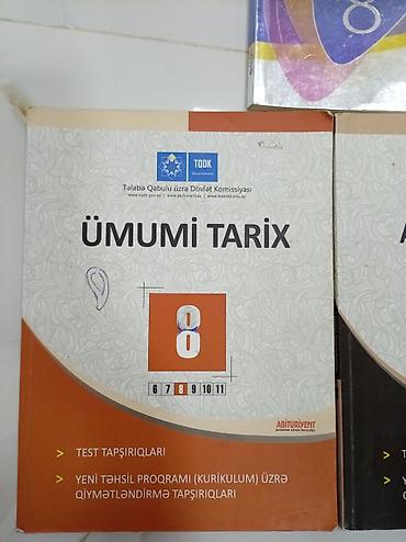 Tədris ədəbiyyatı: DƏST ŞƏKLİNDƏ 8 AZN İçləri yazılmayıb! Dəstdə: - Ümumi Tarix – 8 — 3