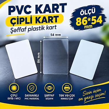 Reklam, çap: PVC Kart – Çipli, şəffaf plastik kart - Ölçü: 86 × 54 mm - Material — 1
