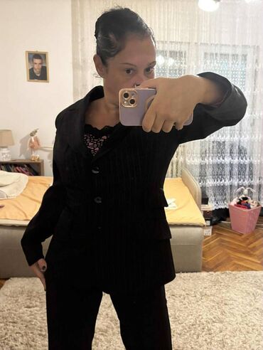 svileni kompleti zara: Mona, L (EU 40), Prugasti, bоја - Crna