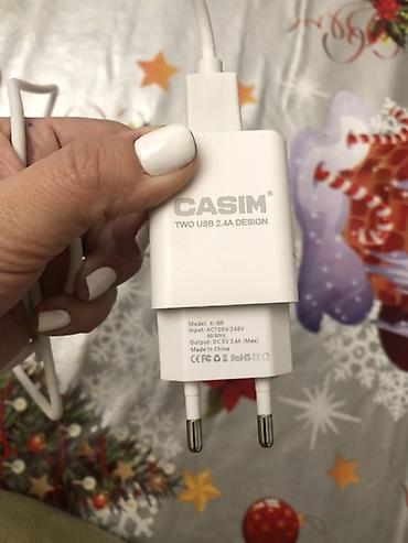 bluetooth qulaqliq: CASIM şarj cihazı və kabel dəsti - Model: K-B6 - Giriş: AC 100–240V — 3