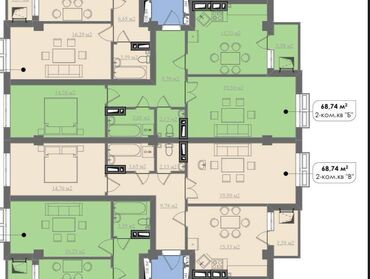 меняю с моей доплатой: 2 комнаты, 69 м², Элитка, 7 этаж, ПСО (под самоотделку)
