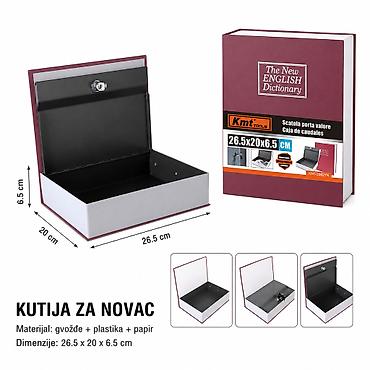 KMT Knjižna kasica crvena 2385766 Diskretna kutija za novac i