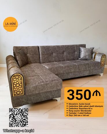 qizlar ucun hediyyeler: Künc divan, Açılan, Bazalı, Vеlur parça, Şəhərdaxili pulsuz çatdırılma