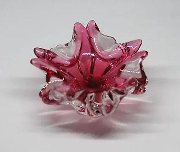 Ostali kućni dekor: Murano, ručno duvano RUŽIČASTI KRISTAL pepeljara 210gr. Murano — 5