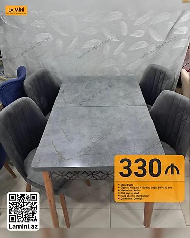 Mebel: Masa Dəsti – açılan mexanizmli - Ölçülər: açıq 80×170 sm, bağlı — 1