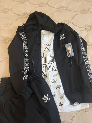 JMC: Adidas üçlü dəst – kişi/youth casual-sport geyim komplekti Tərkib: -