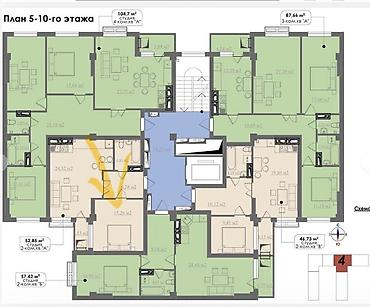 Продажа квартир: 2 комнаты, 54 м², Технопарк Элитка, 10 этаж, ПСО (под самоотделку) — 4
