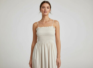 biala sukienka h m: H&M, Women`s dress, size L
