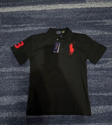Футболки: Мужская футболка, M (EU 38), Polo Ralph Lauren, Б/у, цвет - Черный, Самовывоз, Платная доставка