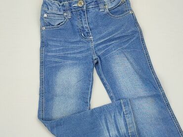 bershka jeansy mom fit: Spodnie jeansowe, 4-5 lat, 110, stan - Dobry