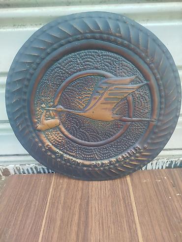 divar dekorları: CCCP Mis qabartma dekorativ divar boşqabı - Material: qalın metal/mis — 1