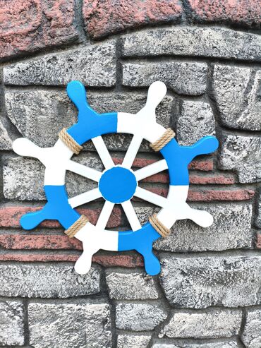 Digər ev dekoru: Dekorativ gəmi lövbər .şam ağacından hazırlanıb .ölçüsü 40*30 sm,hər — 8