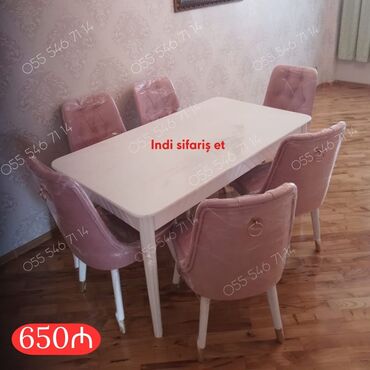 Masa və oturacaq dəstləri: Qonaq otağı üçün, Yeni, 6 stul lalafo.az -da Masa və oturacaq dəstləri: Qonaq otağı üçün, Yeni, 6 stul