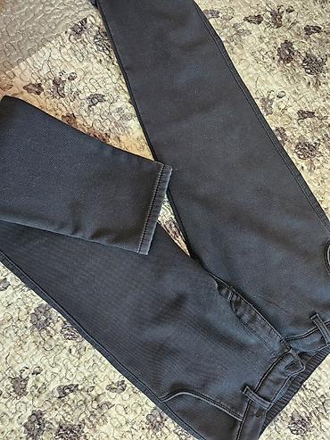 шерстяные брюки: Подростковые утепленные темно синие брюки/джинсы на рост160-170 - — 1