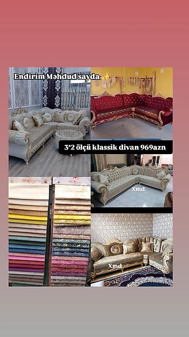sultan tekstil: Klassik üslubda yumşaq mebel dəstləri və yemək otağı mebeli - Künc — 10