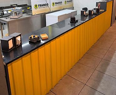 ofis dolablari: Sənaye üslubunda servis barı/recepsion tezgahı - Korpus: dalğalı — 1