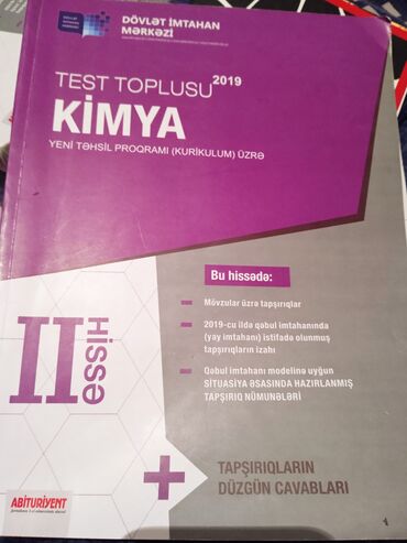 kimya toplu cavablari 2019: 2 hisse kimya 2019 islenmemis yeni veziyyetdə