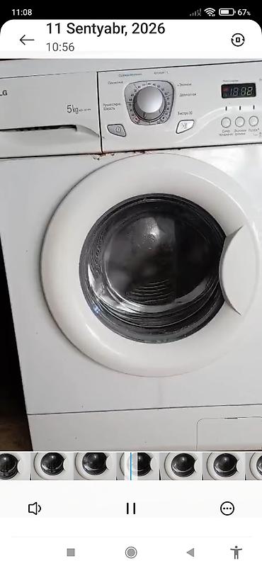 LG paltaryuyan maşın – ön yükləməli, 5 kq tutumlu. Xüsusiyyətlər: -