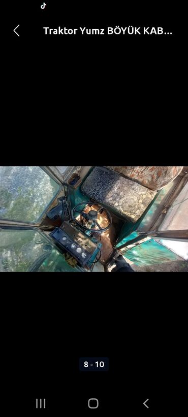 Traktorlar: YUMZ traktor – böyük kabinalı model Xüsusiyyətlər: - Dizel mühərrik — 7
