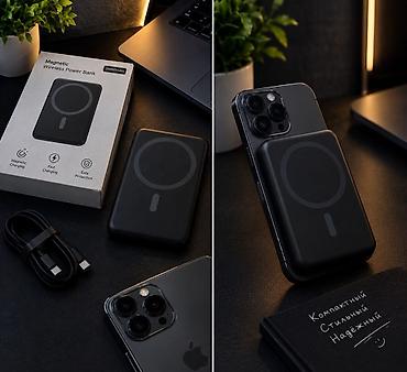 повербанк на айфон: Магнитный беспроводной power bank 20000 mAh - Емкость: 20000 мА·ч — — 3