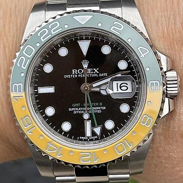 meta eynək: Rolex GMT‑Master II “Sprite” (ref. 126710) tərzində polad qol saatı — 1