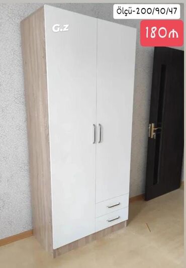 гардеробная мебель: Yeni, 2 qapılı Düz dolab, Şifonyer