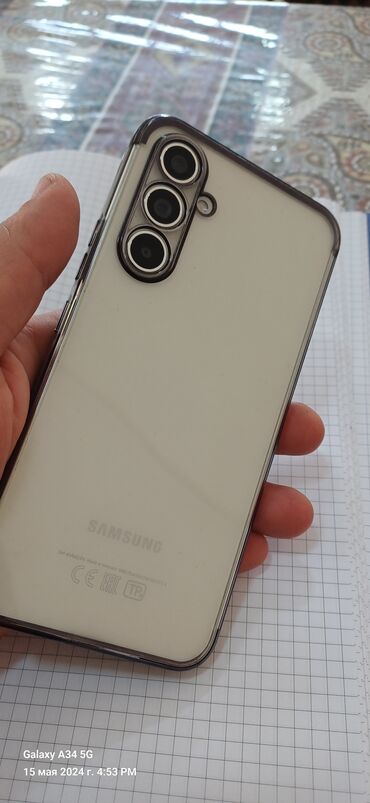 telefon a54: Samsung Galaxy A54 5G, 256 GB, rəng - Ağ, Barmaq izi, İki sim kartlı, Face ID