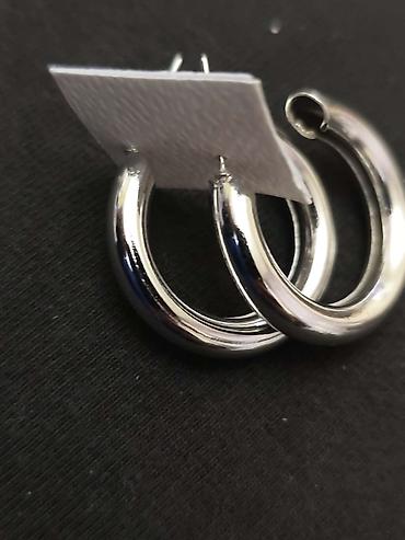 Minđuše: Set minđuša – više modela gs - Srebrne kružne minđuše sa — 21