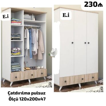 Qida məhsulları: Yeni, Açılan, Düz dolab, Qarderob, paltar dolabı