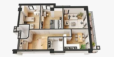панорамные: 4 комнаты, 150 м², Элитка, 8 этаж, Готовая ПСО (под самоотделку) — 1