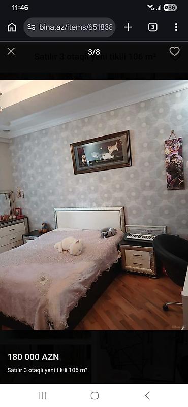 10000 heyet evleri: 3 otaqlı, Yeni tikili, 106 kv. m — 3