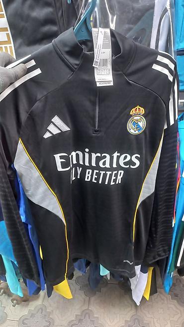 спортивный костюм для футбола: Мужская толстовка, L, Adidas, Новый, цвет - Синий, Бесплатная доставка — 3