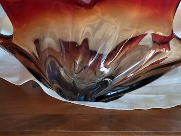 Ostali kućni dekor: Murano velika cinija,rucni rad 60,70te. Velika,retka cinija — 14