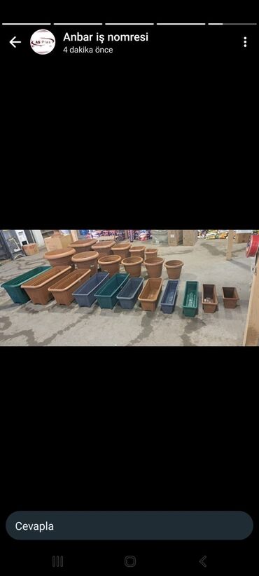 Bitkilər üçün dibçəklər: Dipçəklərin topdan və Pərakəndə satışı. Anbardan satış. Hansı formada — 23