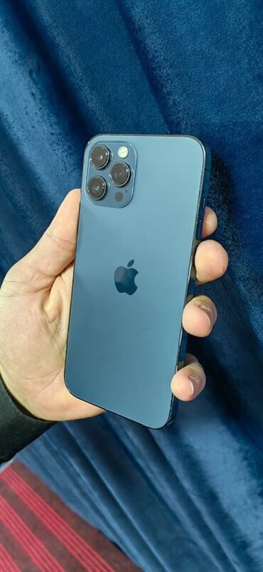 Kabellər: IPhone 12 Pro Max, 128 GB, Pacific Blue, Simsiz şarj, Face ID