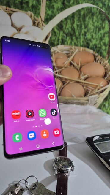 samsung s7230e wave 723 la fleur: Samsung Galaxy S10 Plus, 128 GB, rəng - Qara, Düyməli, Barmaq izi, İki sim kartlı