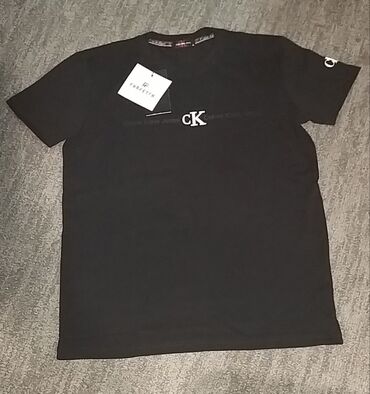 muške farmerke: Short sleeves T-shirt, 2XL (EU 56), L (EU 52), M (EU 50), Calvin Klein, color - Black, Cotton