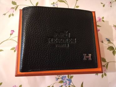 nakit od hirurskog celika слике: Muški novčanik, Hermes, Materijal: Koža