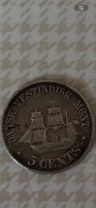 кристиана: Монета 5 cents, Danish West Indies (Dansk Vestindisk Mønt), 1879. - — 1