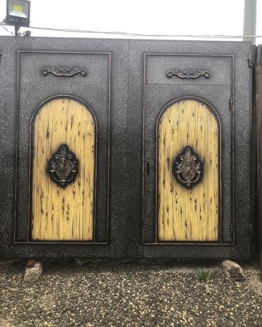 Həyət darvazaları: Yeni Həyət darvazası, 3 m, Mexaniki, Qapı ilə, rəng - Ağ, Kredit yoxdur, Ödənişli quraşdırma, Rayonlara çatdırılma, Ödənişli çatdırılma — 15