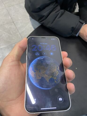 Apple iPhone: IPhone 12, Б/у, 128 ГБ, Белый, Защитное стекло, Чехол, 80 % — 10