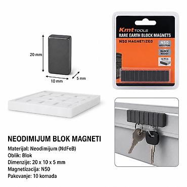 KMT Jaki magnet 9368759 Neodimijumski (NdFeB) blok magneti visoke