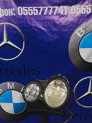 стеклянная: Передняя левая фара Mercedes-Benz 2001 г., Б/у, Оригинал, Япония — 1