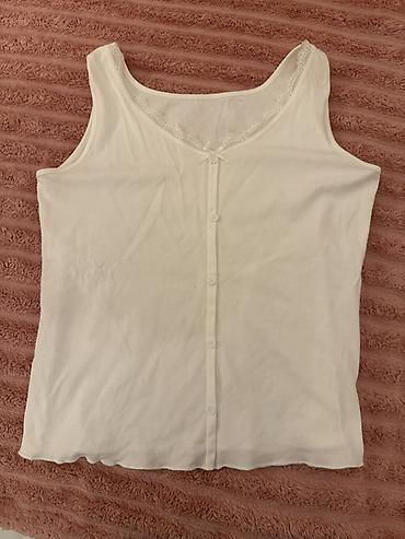 Майка, Трикотаж, С кружевом, Новый, XS, M, L