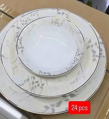 stocic za cvece: Servis za ručavanje – 24 dela Elegantni set tanjira sa diskretnim — 1