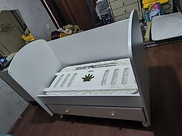 dowekler: Ağ rəngli uşaq beşiyi – “Melek Bebe” dizaynı - Material: davamlı — 3