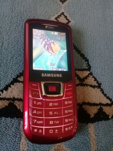 retro telefon: Samsung C3212 Duos, rəng - Qırmızı, Düyməli