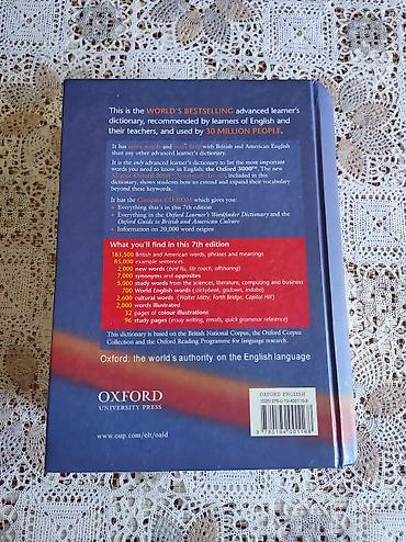 Lüğətlər: Oxford Advanced Learner's Dictionary (7th Edition) satılır. Kitab — 2